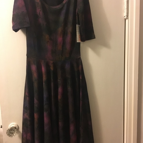 lularoe rainbow vintage nicole dress - Picture 2 of 5